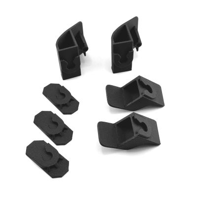 Mercedes SL R129 Interior Door Panel Clips, front view of the set of 6 ABS clips.