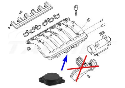 BMW M54B22, M54B25 and M54B30 - DISA Valve Cover Cap, bottom view, all surfaces clearly visible — OEM 11617502269