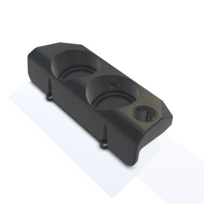 BMW E30 Dual Cup Holder with 12V Lighter Socket Hole — render 6